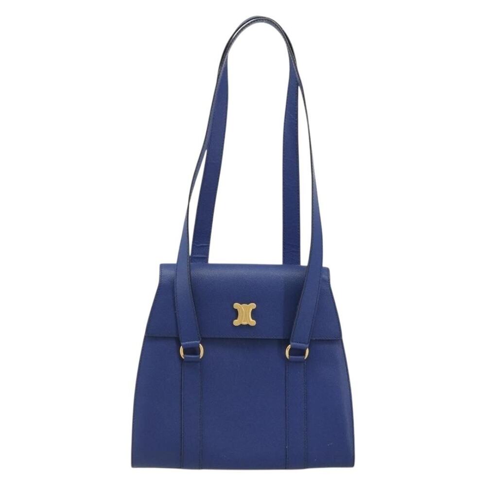 Celine Leather Shoulder Bag Blue